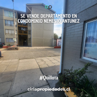 Vendo departamento en Condominio Nemesio Antunez de Quillota