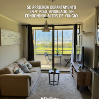 ARRIENDO – Departamento amoblado en Altos de Yungay, Quillota
