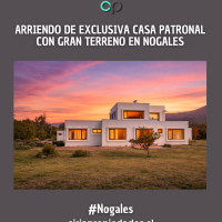 Arriendo casa patronal con piscina y gran terreno en Nogales