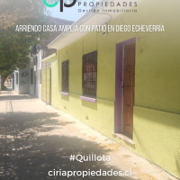 Arriendo casa amplia con patio en Diego Echeverría – Quillota