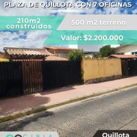 Arriendo comercial a pasos de Plaza de Quillota con 7 oficinas