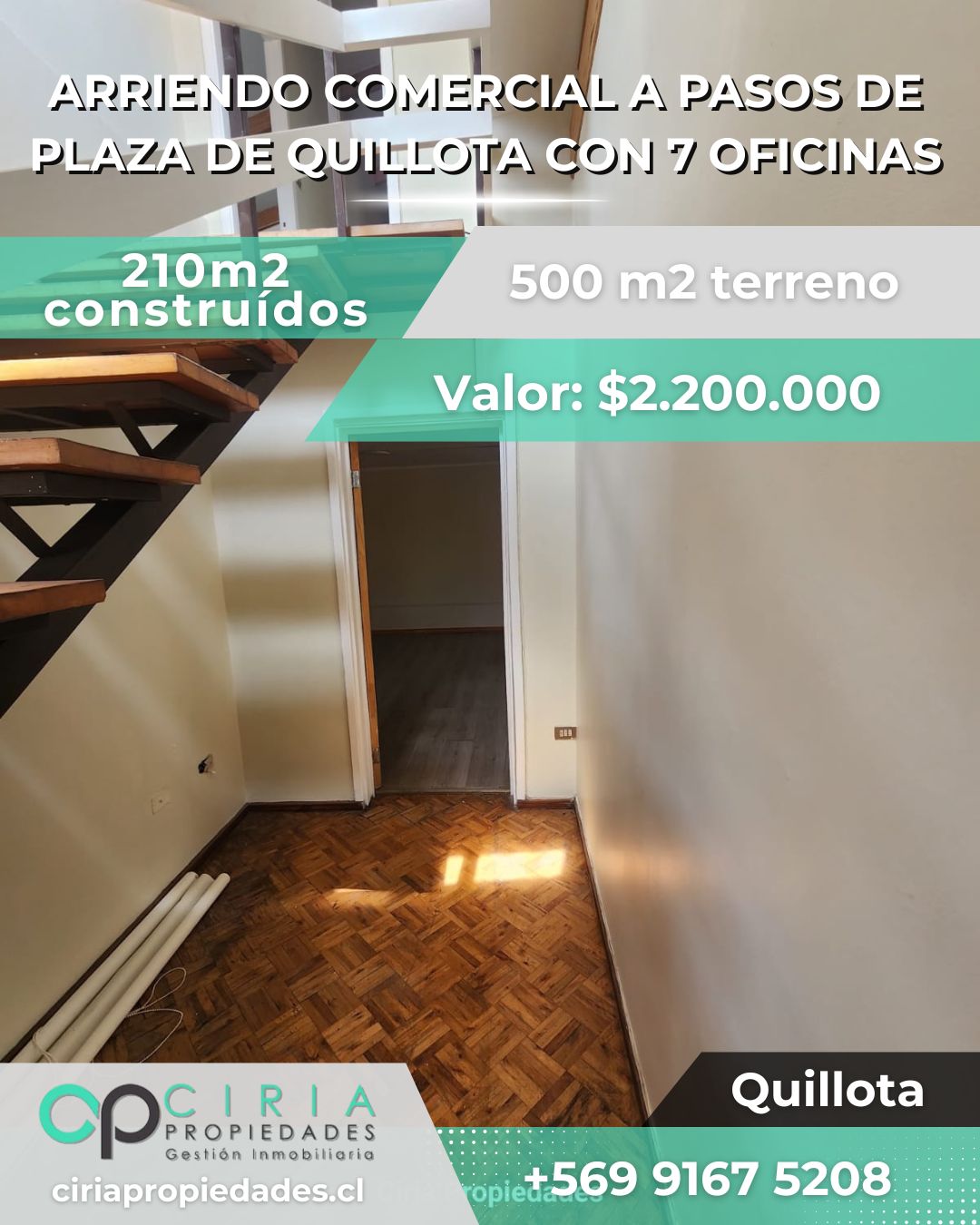 Arriendo comercial a pasos de Plaza de Quillota con 7 oficinas - Imagen 5