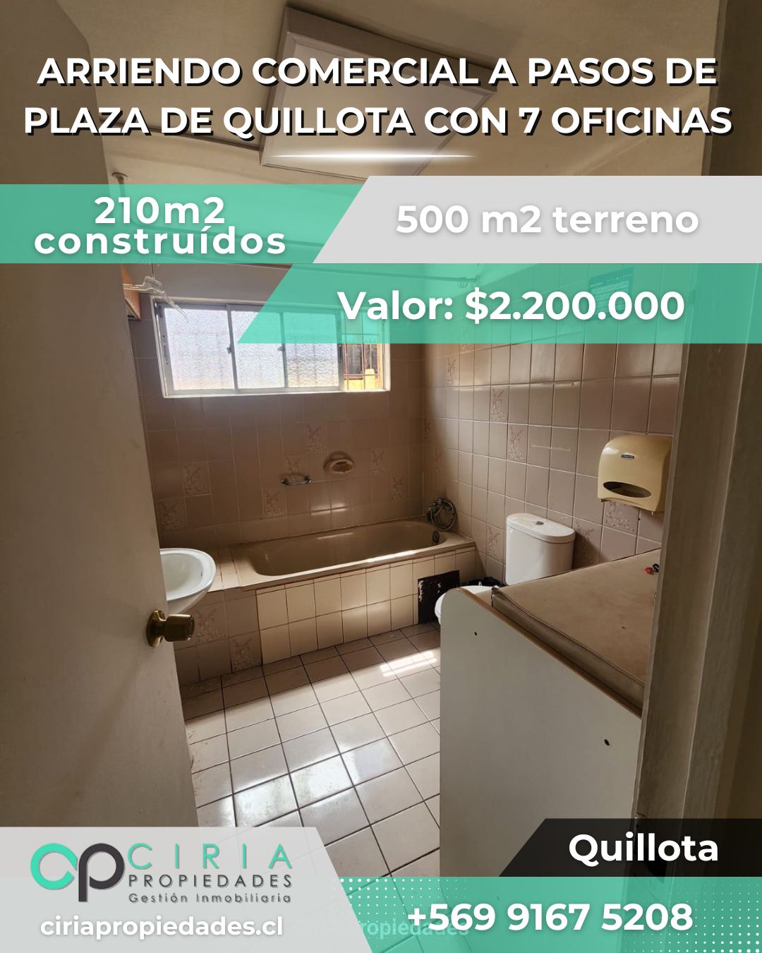 Arriendo comercial a pasos de Plaza de Quillota con 7 oficinas - Imagen 6