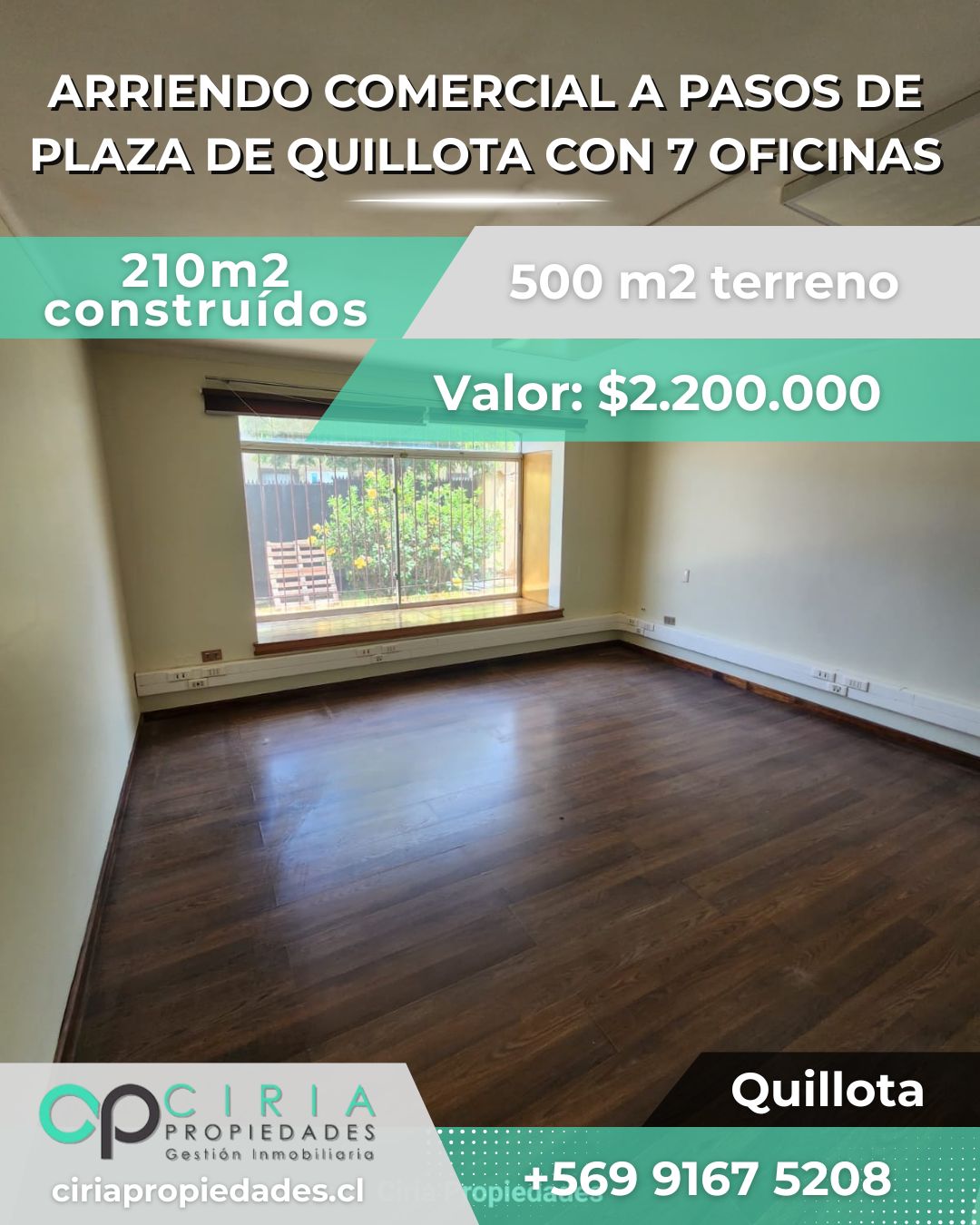 Arriendo comercial a pasos de Plaza de Quillota con 7 oficinas - Imagen 7