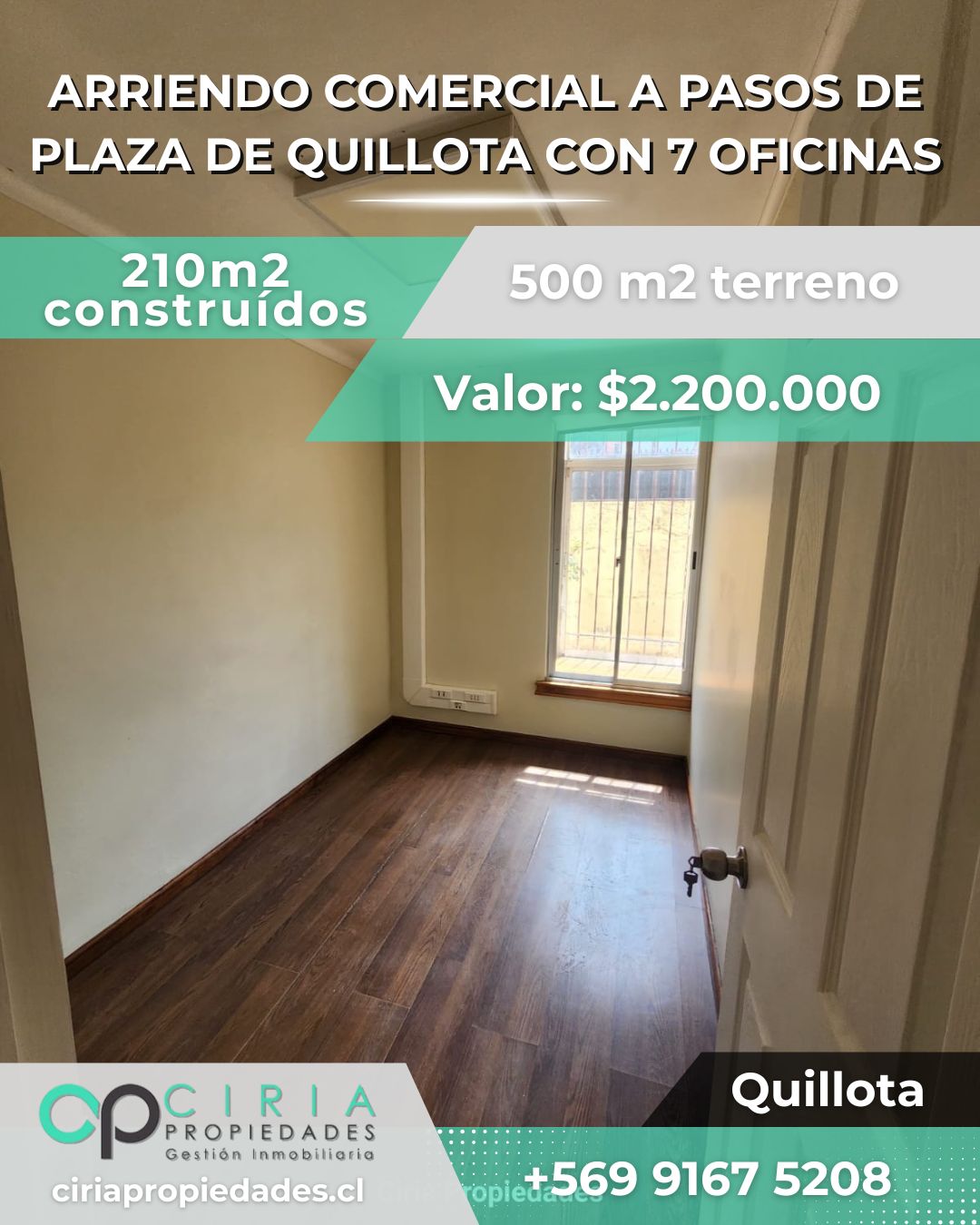 Arriendo comercial a pasos de Plaza de Quillota con 7 oficinas - Imagen 8