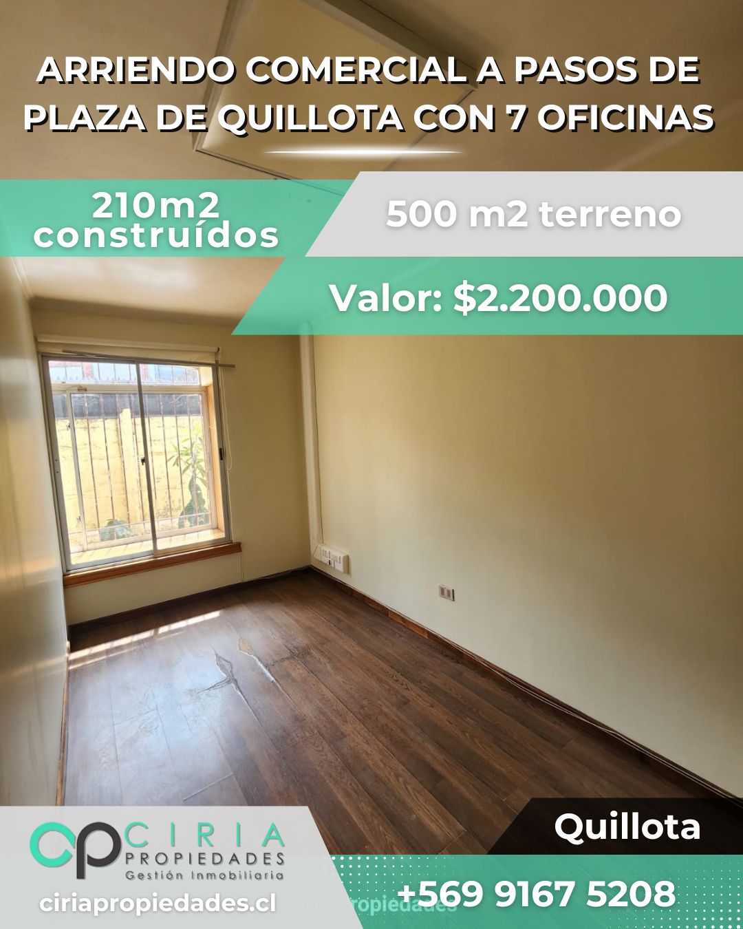 Arriendo comercial a pasos de Plaza de Quillota con 7 oficinas - Imagen 9