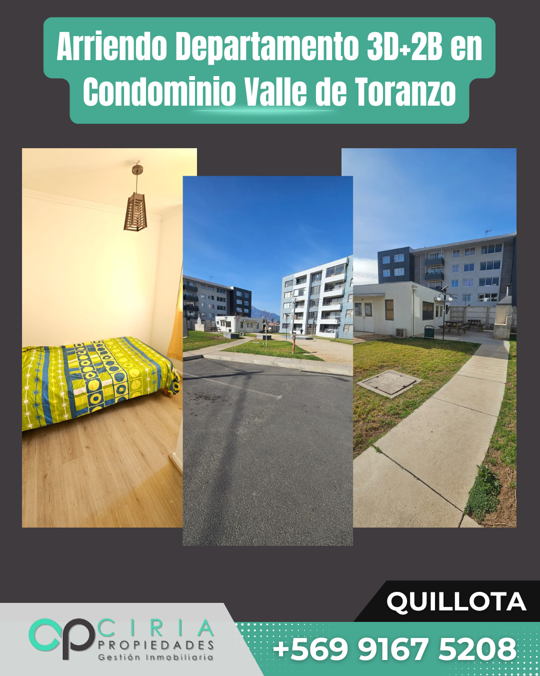 Arriendo Departamento 3D+2B en Condominio Valle de Toranzo - Imagen 3