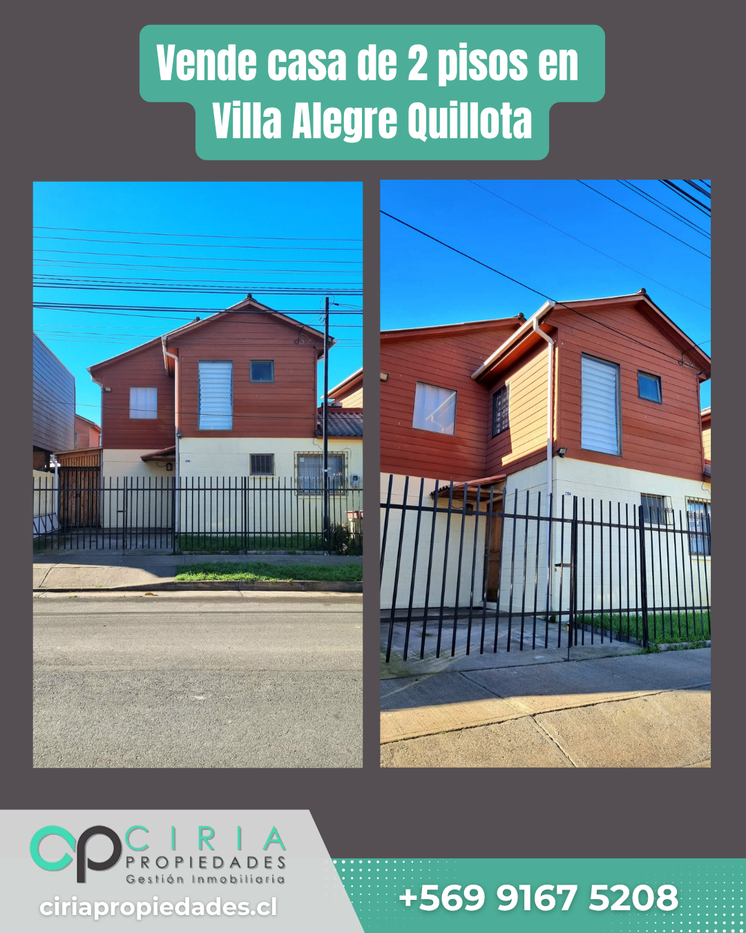 Vende casa de 2 pisos en Villa Alegre Quillota