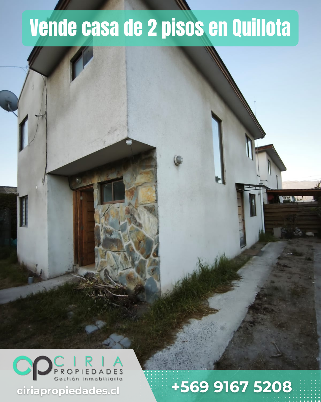 Vende casa de 2 pisos en Quillota