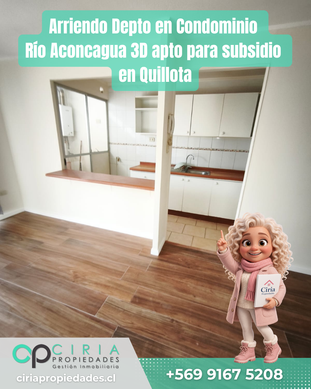 Arriendo Depto en Condominio Río Aconcagua 3D apto para subsidio en Quillota - Imagen 2