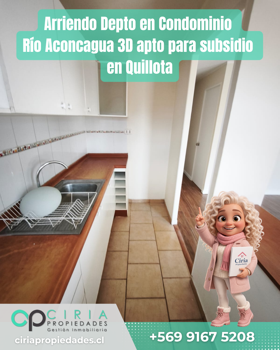 Arriendo Depto en Condominio Río Aconcagua 3D apto para subsidio en Quillota - Imagen 14