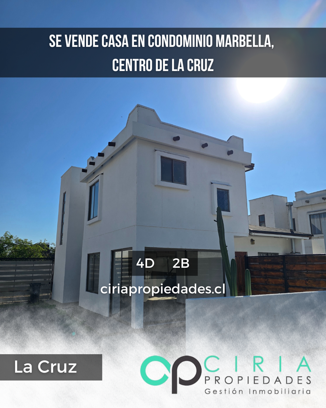 Vende Casa en Condominio Marbella, centro de La Cruz