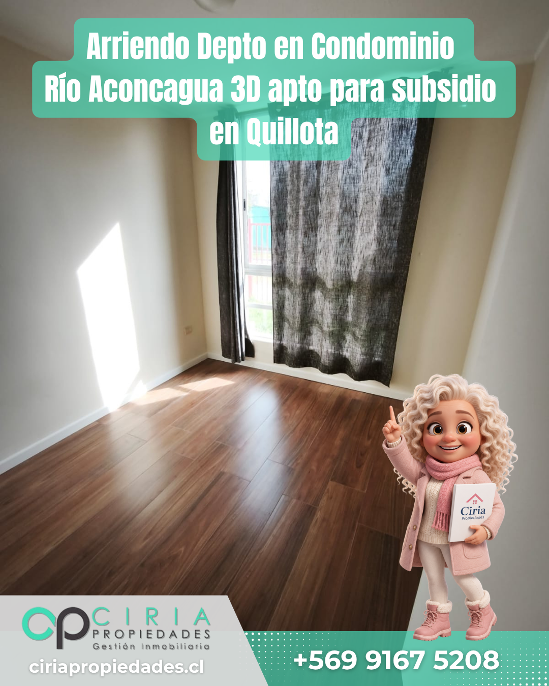 Arriendo Depto en Condominio Río Aconcagua 3D apto para subsidio en Quillota - Imagen 4