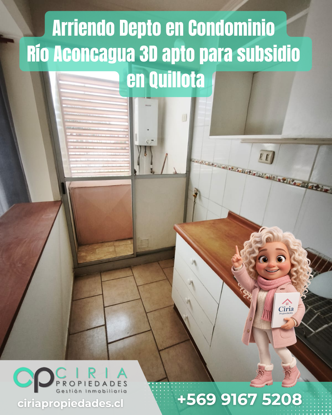 Arriendo Depto en Condominio Río Aconcagua 3D apto para subsidio en Quillota - Imagen 5