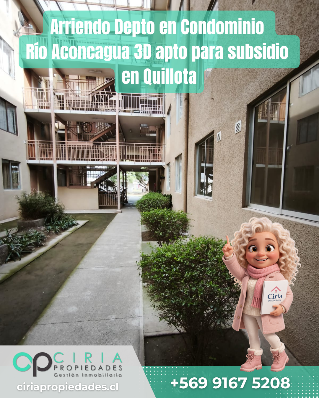 Arriendo Depto en Condominio Río Aconcagua 3D apto para subsidio en Quillota - Imagen 10