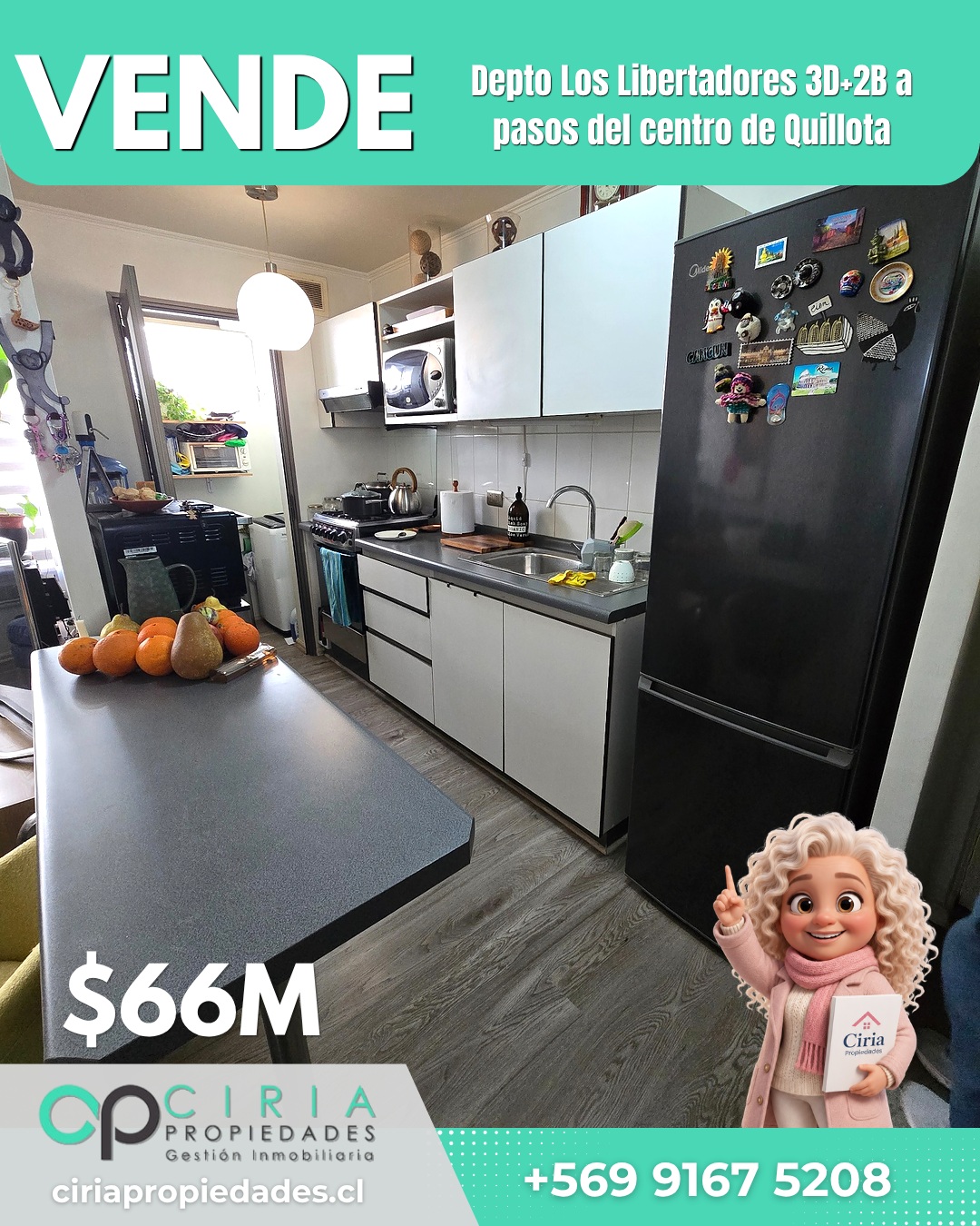 ¡Se Vende! Depto Los Libertadores 3D+2B a pasos del centro de Quillota - Imagen 12