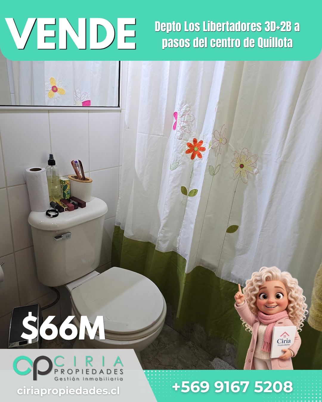 ¡Se Vende! Depto Los Libertadores 3D+2B a pasos del centro de Quillota - Imagen 8