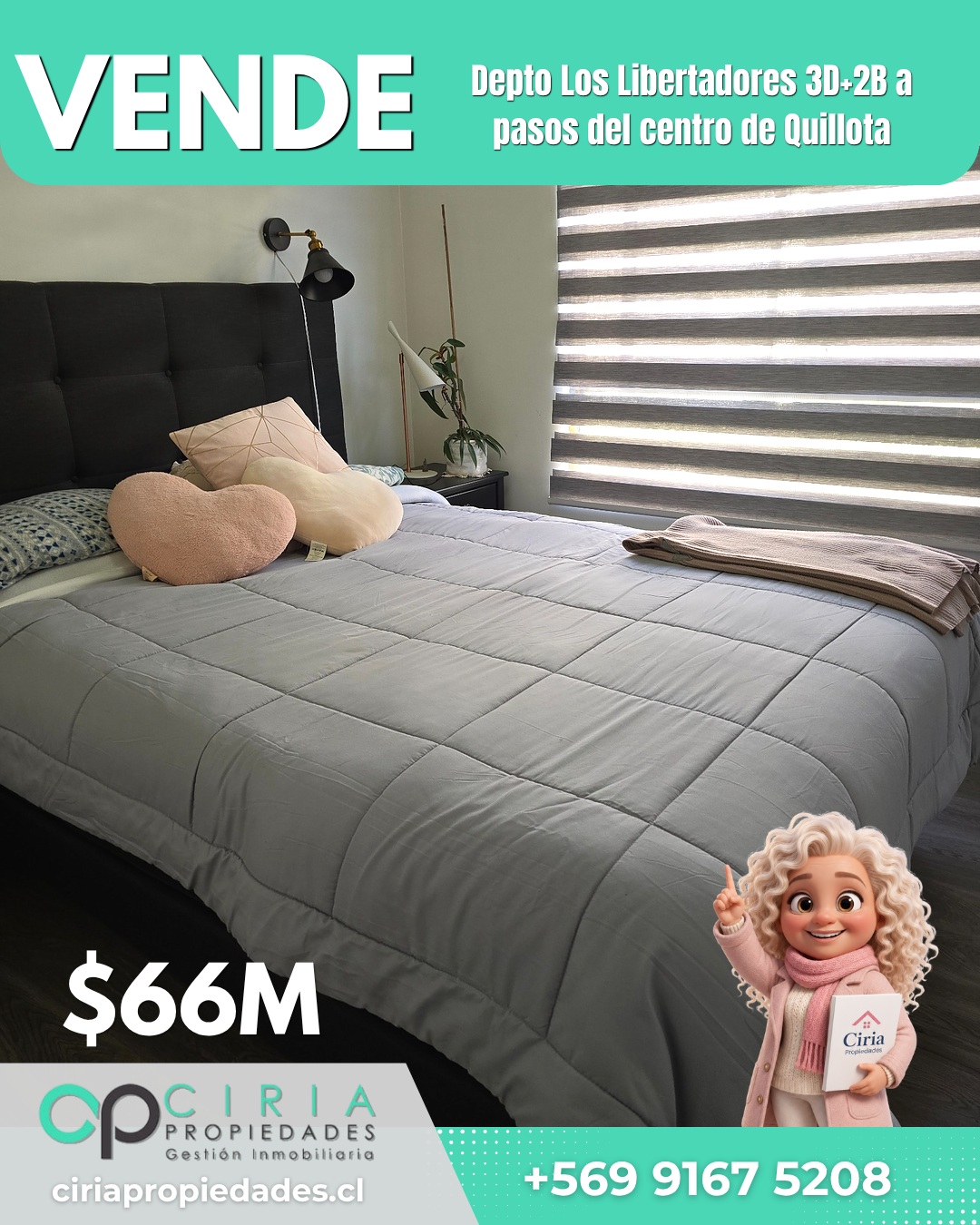 ¡Se Vende! Depto Los Libertadores 3D+2B a pasos del centro de Quillota - Imagen 9