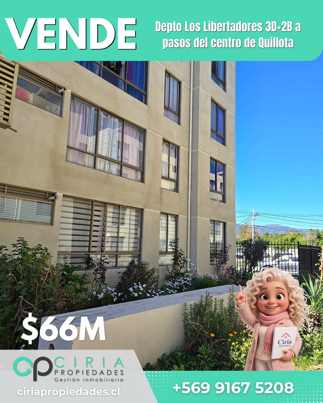¡Se Vende! Depto Los Libertadores 3D+2B a pasos del centro de Quillota - Imagen 4