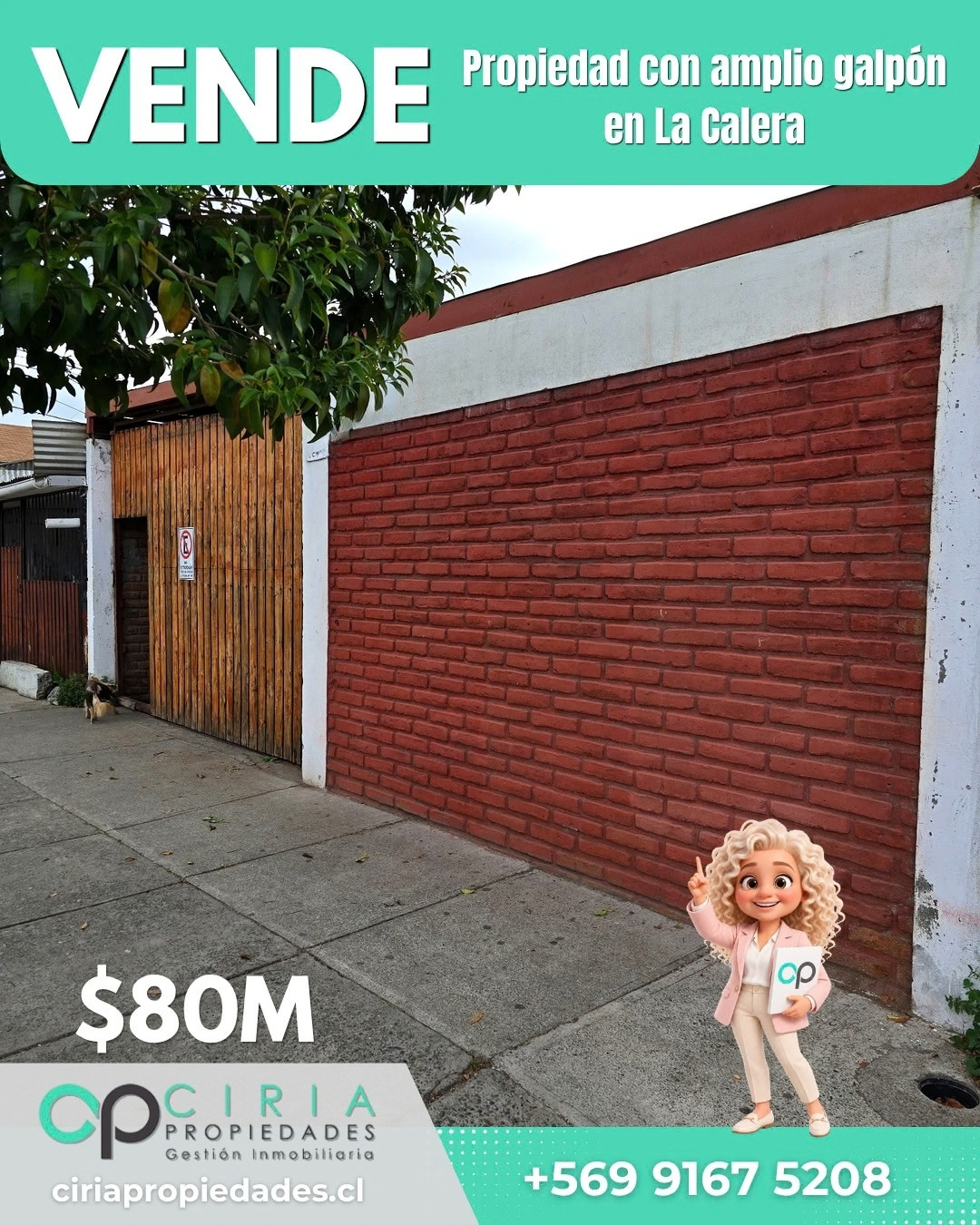 Vende propiedad con amplio galpón en La Calera
